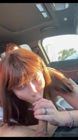 Tayler Hills starbuck car blowjob sex tape video